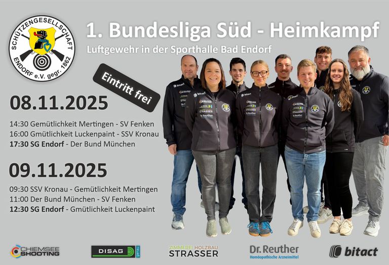 Einladung zum Bundesliga-Heimwettkampf der SG Endorf 2025