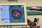 Meyton-Monitor mit 400 von 400 Ringen von Ramita Jindal in der 1. Bundesliga Süd Luftgewehr